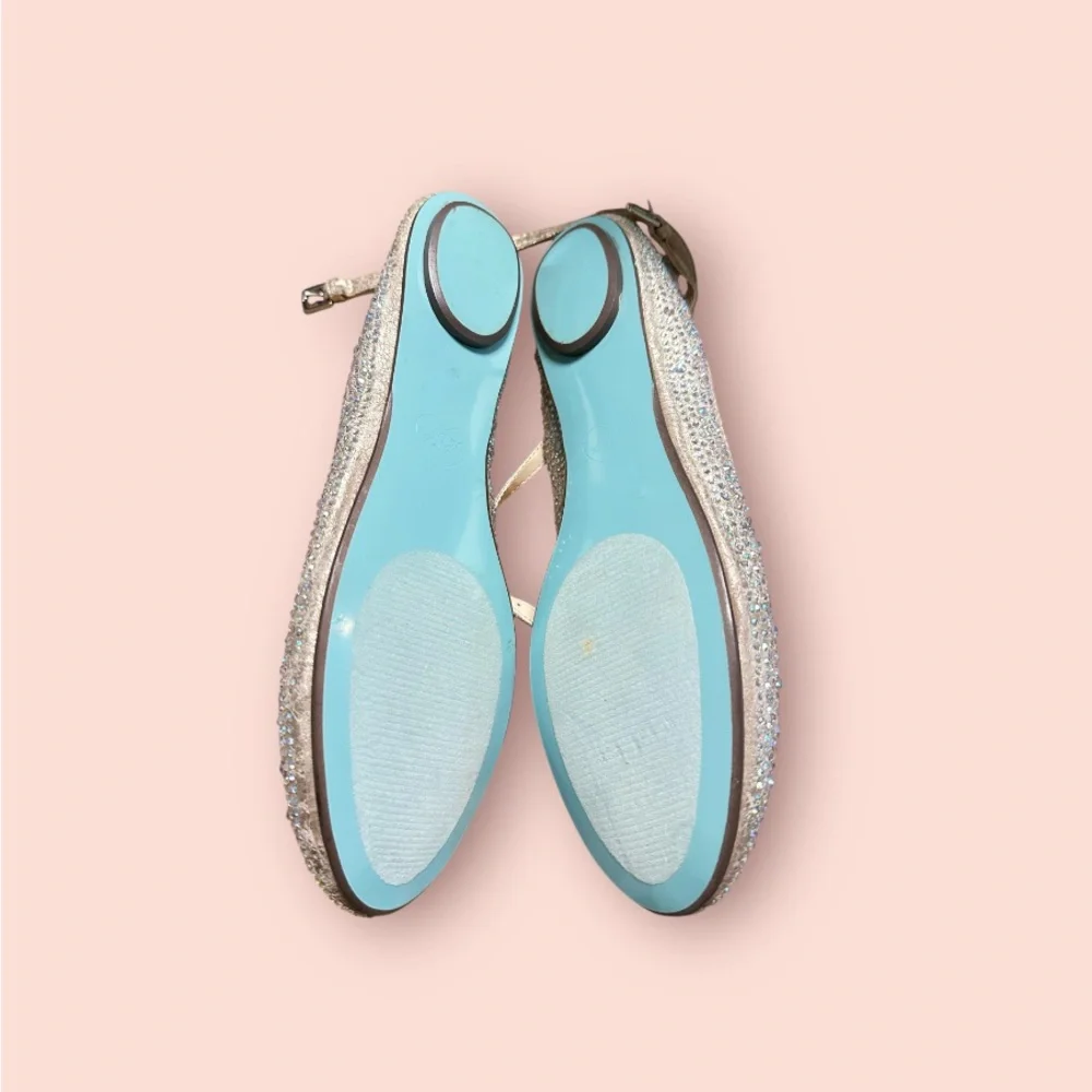 Blue by Betsey Johnson Crystal Ballet Flat Size 7.5 - Picture 3 of 5